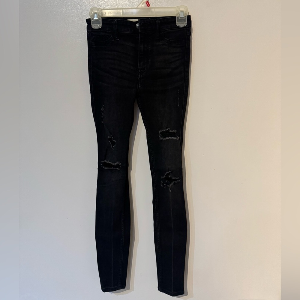 Hollister Black Ripped Skinny Jeans